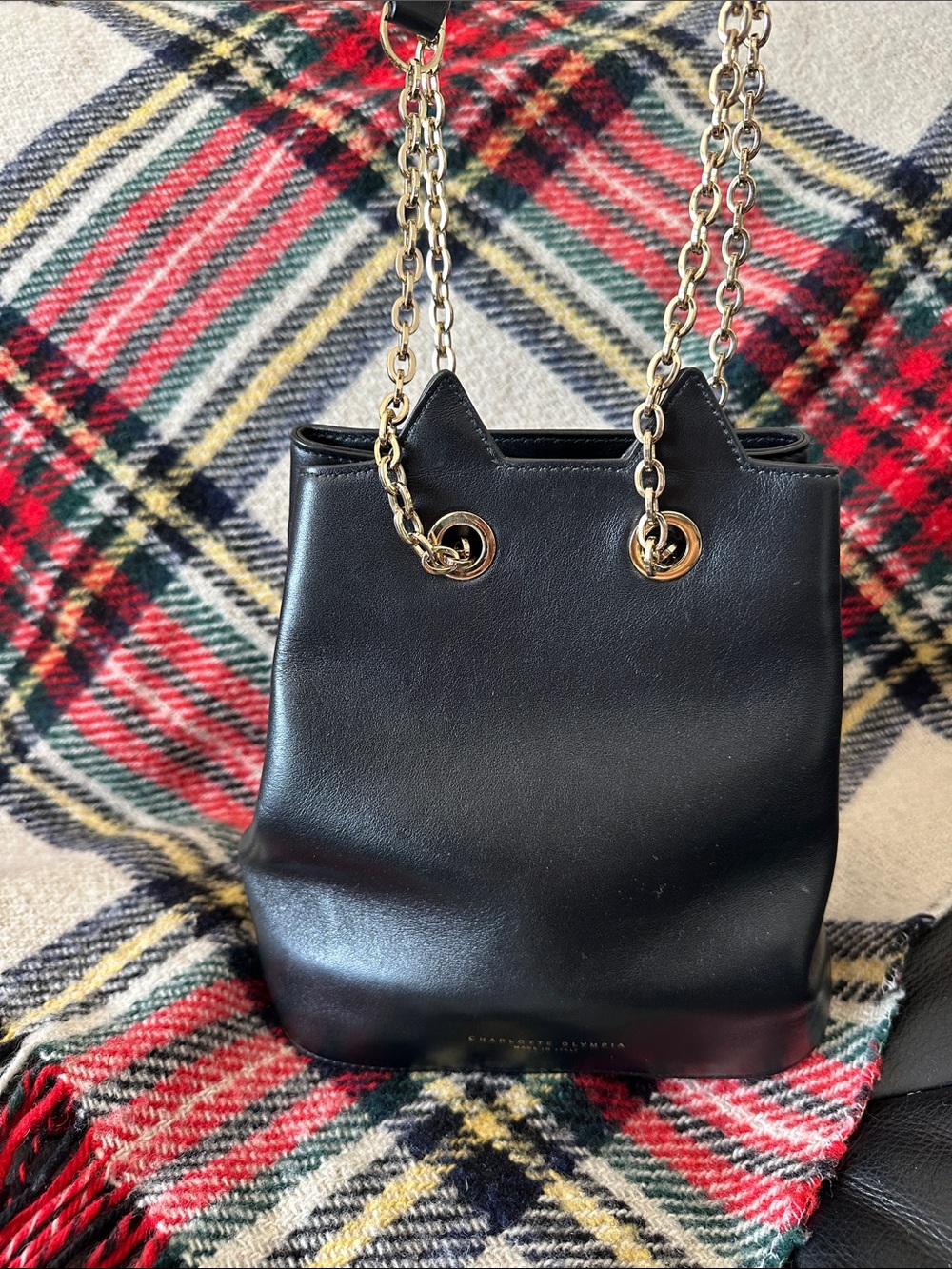 Charlotte Olympia Broken Heart Feline Bucket Bag - Picture 5 of 10